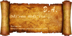Dénes Atália névjegykártya